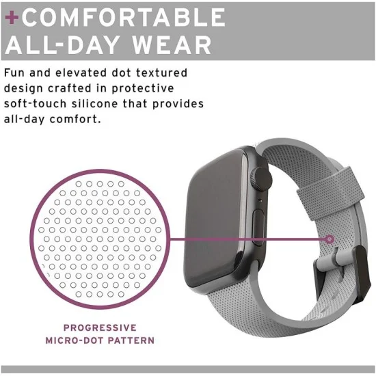 Uag Apple Watch 42/44/45Mm/Ultra Dot Silicone Strap - Grey